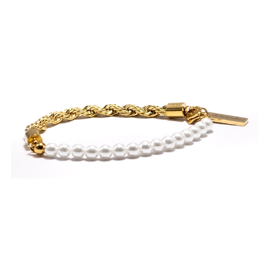 Pearl Rope Bracelet Gold