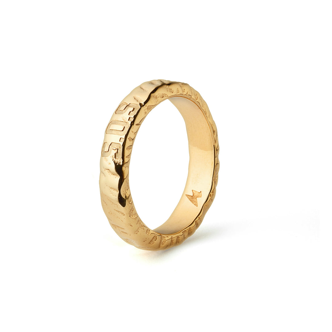 S.O.S ring gold