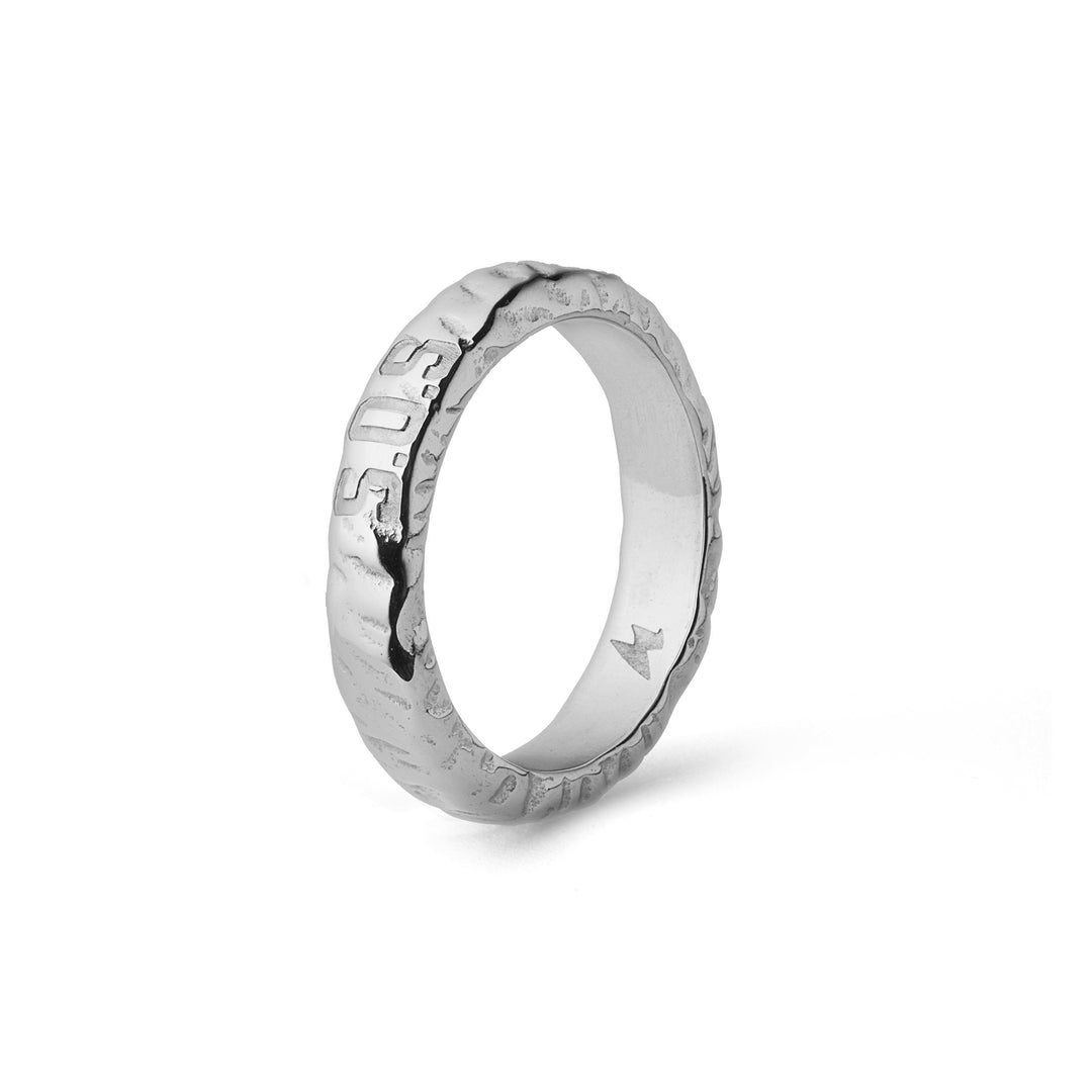 S.O.S ring silver