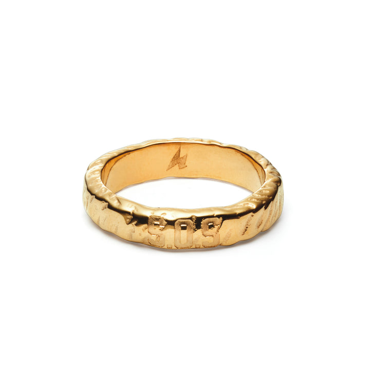 S.O.S ring gold