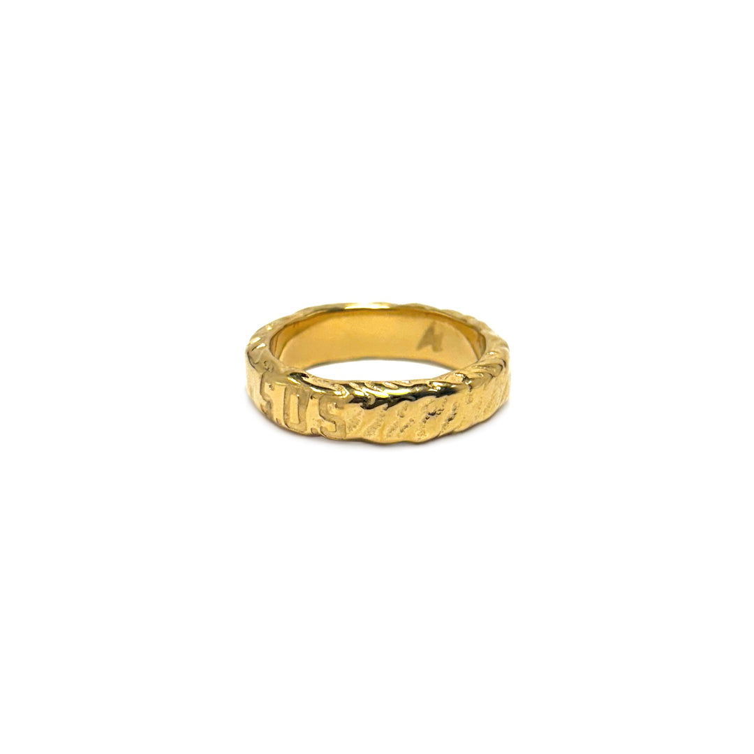 S.O.S ring gold